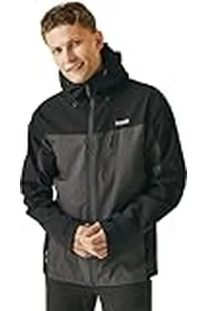 Regatta Heren Birchdale Waterdichte Ademende Isotex Hi-Tech Jack, Ash/Zwart, XXXL