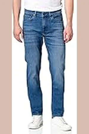 7 for all Mankind Slimmy Tapered Luxe Performance Eco Mid Blue Jeans voor heren.