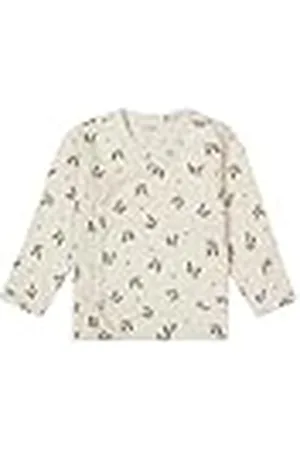 Noppies Baby Unisex Baby U Tee Overlap ls Nicosia AOP T-shirt, RAS1202 Oatmeal-P611, 68, , 68 cm
