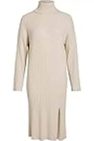 VILA VIRIL L/S Rollneck Knit MIDI Dress, , M