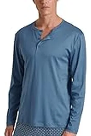 Calida RMX Sleep shirt met lange mouwen voor heren, temperatuurregulerend en ademend, superlichte en extra fijne kwaliteit, , 46/48 NL