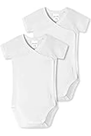 Schiesser Unisex Baby 2 PACK Wickelbody kurzarm und mit Knöpfen - 100% Organic Bio Baumwolle - Größe 44 bis 104