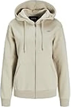 JACK & JONES Jxabbie RLX Ls Every Zip Hood SWT Noos sweatshirt-jack voor dames, Moonbeam/print: zwart Jjxx logo, XL