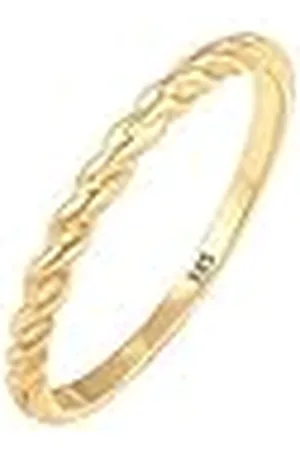 Elli Ring Dames Band Basis Geo Gedraaid in 585 Geel