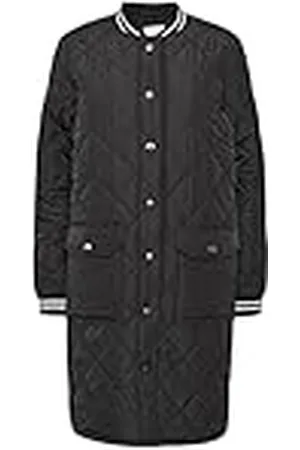 Kaffe Dames Quilted Long Sleeves Longline Zonder Hood, Black Dieep, 34