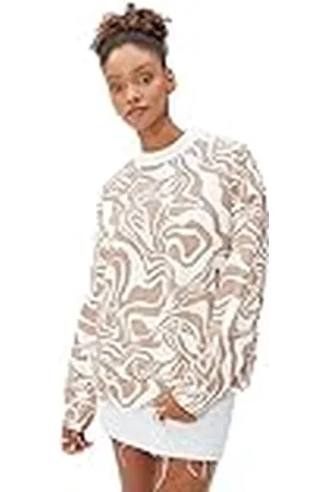 Koton Sweatshirt voor dames, lange mouwen, geribbeld, ronde hals, , L