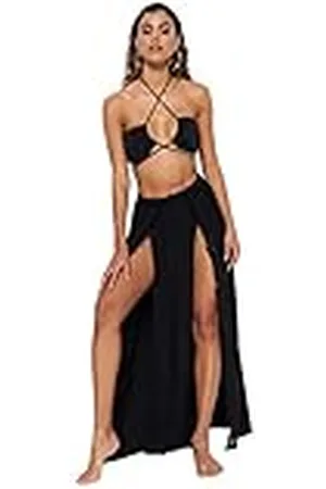 Trendyol Dames Beachwear Maxi Wrapover Geweven Rok, , 34, , 60