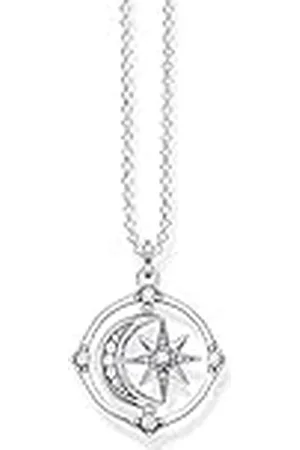 Thomas Sabo Dameshalsketting met hanger, ster en maan, 70 cm