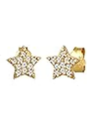 DIAMORE Damesoorstekers sterren 585 geelgoud diamant (0,22 ct) 585 geelgoud diamant (0,22 ct) rond geslepen - 0312241213