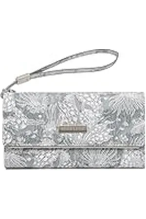 MISS LULÙ Grote damesportemonnee, elegante damesportemonnee, damesportemonnee van kunstleer met witte print, kleine damesportemonnee, , Eén maat