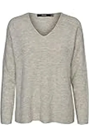 VERO MODA Vmcrewlefile Ls V-hals Blouse Noos dames Gebreide trui, ,M