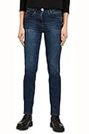 CECIL Dames B375941 jeansbroek slim, mid blue wash, W27/L32, , 27W x 32L