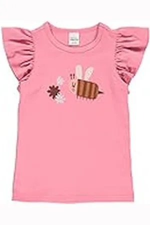Green Cotton Bumblebee Frill S/S T T-shirt voor meisjes, , 128 cm