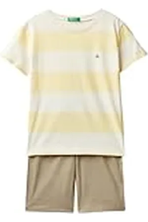 Benetton Pig(T-shirt + short) 3ERS0P06G pyjamaset, , XS kinderen, , XS