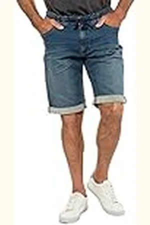 JP 1880 Bermuda met FLEXNAMIC®, tot maat 70/35 708366, Dark Blue Denim, 62