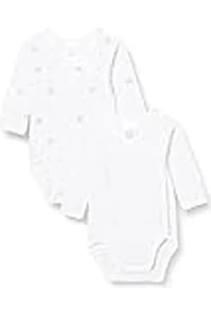 Schiesser Unisex Baby 2 PACK Wickelbody langarm und mit Knöpfen - 100% Organic Bio Baumwolle - Größe 44 bis 104