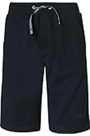 CMP Cotton Stretch French Terry Bermuda Shorts, Black Blue, 140 Jongens