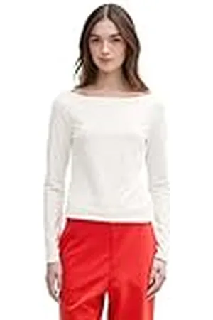 TOM TAILOR T-shirt met lange mouwen voor dames, , XXL