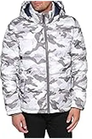 Tommy Hilfiger Klassiek donsjack voor heren met capuchon (standaard en groot en hoog) mantel alternatieve bovenkleding naar beneden, , M