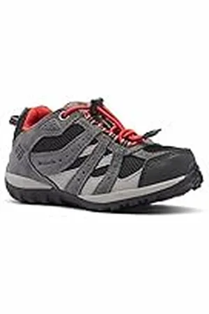 Columbia Redmond Waterproof (waterbestendig) Wandelschoenen voor Kinderen, Zwart (Black/Flame), 31 EU