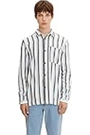 TOM TAILOR Uomini Shirt met strepen 1032375, , S