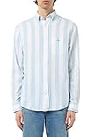 GANT REG COTTON LINEN BOLD STRIPE SHIRT, , XXL
