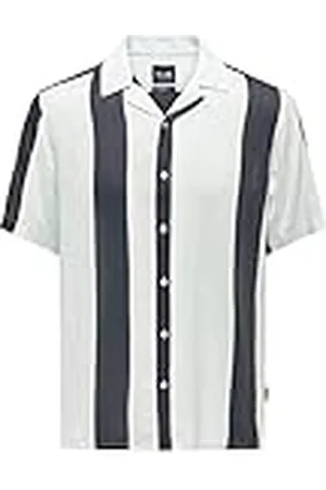 Only & Sons Onswayne Life Reg Stripe Viscose Shirt voor heren, , XS