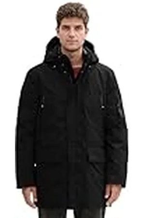 TOM TAILOR Heren 1042520 Parka, 29999-Zwart, XXL, , XXL