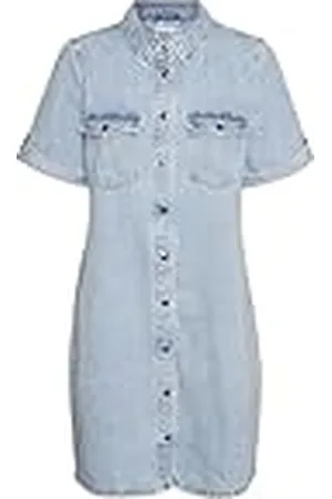 VERO MODA Dames Vmjennie Ss Short Denim Dress Mix Noos Jurk, , XL