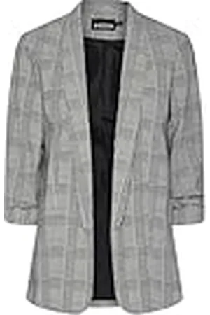 Pieces® Damesblazer PCBOSELLA, Zwart//Aop: check, M