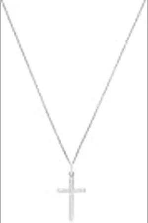 Amor Ketting met hanger 925 sterling unisex dames herenketting, 45 cm, , kruis, geleverd in sieradengeschenkdoos, 9070435
