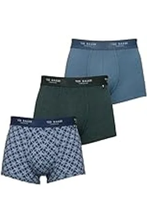 Ted Baker Heren drie-pack trunk boxershorts - Scarabee/blauwgroen/marine - M