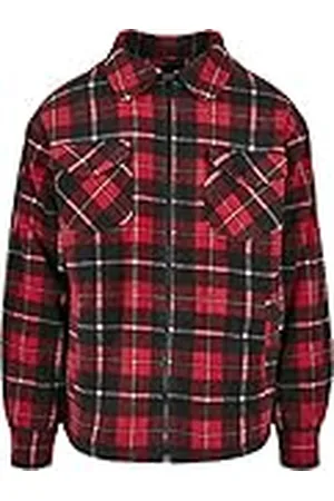 Urban classics Houthakkersjas voor heren, van polar fleece, gevoerd met sherpa-binnenvoering, geruit, flanellen hemd-look, maat S tot 5XL, , M