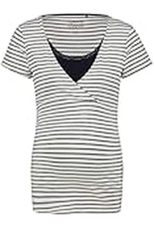 Noppies Dames Top Nurs Ss Roos Yd Stripe Positie Pyjama Top, meerkleurig ( P277), XXL