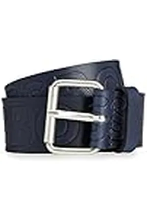 HUGO BOSS Serge Sz40 riem voor heren van Italiaans leer met logo in reliëf op de riem, , 110