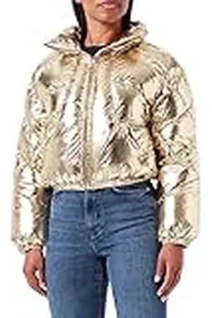 Pinko Gigabit canvas jas met gespiegeld donsjack voor dames, , 46