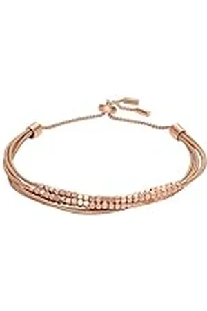 Fossil Armband voor vrouwen All Stacked Up, bruin lederen armband, lengte: 216mm, breedte: 2mm, JF04472791