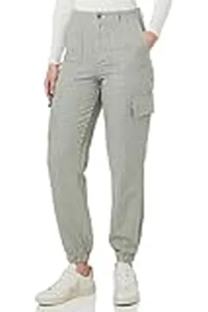 Kaffe Dames Cargo Pants Striped Casual Fit Regular Waistband Elastische Manchetten voor dames, , 42