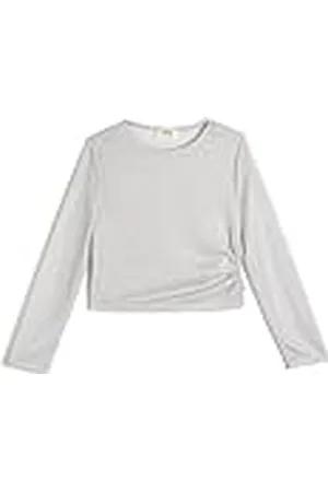 Koton T-shirt met lange mouwen voor meisjes, glanzende stof, met trekkoord, , 5-6 Jaar