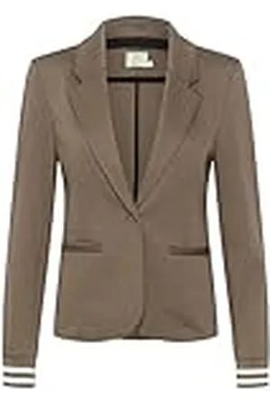 Kaffe Damesblazer Single Breasted Notch Lapel Slim Fit Rib Knit Manchetten, , M