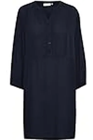Kaffe Damesjurk met V-hals, Above, de knie, lange mouwen, casual, dames, , 40