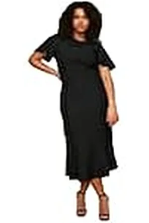 Trendyol Dames Midi Bodycon Regular Plus Size Dress, , 48 NL