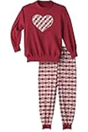 Calida Family & Friends Pyjama met boordjes voor kinderen, van 100% biologisch katoen, met zachte geribbelde manchetten aan de boorden, , 116-122