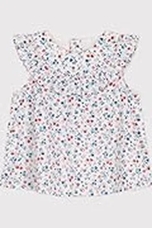 Petit Bateau Mouwloze blouse voor babymeisjes, , 24 Maanden