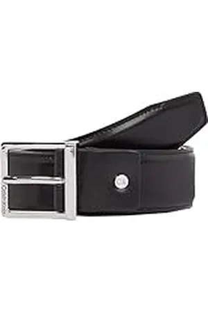 Calvin Klein Heren ADJ slanke vierkante 35MM K50K512342 vaste riem, zwart (Ck zwart glad), 95, , 95