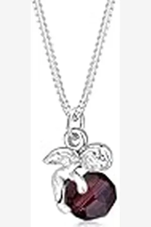 Elli Halsketting Dames Hanger Engel met Kristal in 925 Sterling Zilver