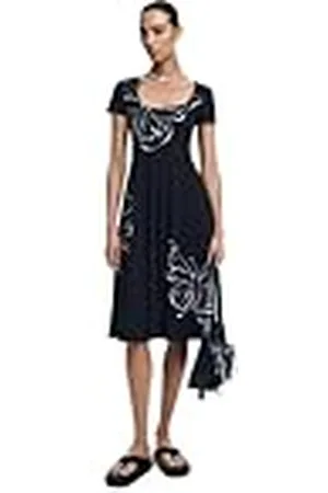 Desigual Vrouwen Vrouw Gebreide Jurk Korte Mouw, , S