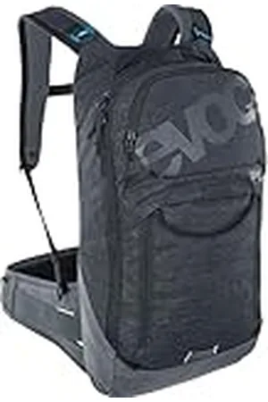 Evoc TRAIL PRO 10l rugzak voor trailrijden & racen, rugzak (lichtgewicht fietsrugzak, LITESHIELD PLUS rugbeschermer, compartiment voor 3l drinkblaas, maat: L/XL), Zwart/Koolstofgrijs