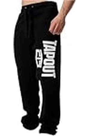 Tapout Heren joggingbroek normale pasvorm Active Basic Jogger Black/White L, 940004, , L