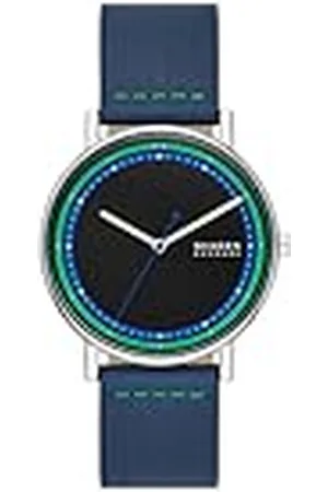 Skagen Signatur Horloge voor heren, Quartz uurwerk met roestvrij stalen leren band